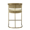 Modrest Sebastian Modern Brown Fabric & Antique Brass Counter Chair Model VGGA-6251CH-C-BRN