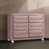 ACME Reggie Pink Fabric Dresser Model 30825