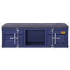 ACME Cargo Gray Fabric & Blue Bench with Storage Model 35942