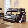 ACME Jason (Storage) Espresso Bunk Bed(Twin | Full)with Trundle (Full) & Storage Model 37015