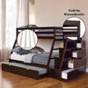 ACME Jason (Storage) Espresso Bunk Bed(Twin | Full)with Trundle (Full) & Storage Model 37015