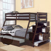 ACME Jason (Storage) Espresso Bunk Bed(Twin | Full)with Trundle (Full) & Storage Model 37015