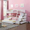 ACME Jason (Storage) White Bunk Bed(Twin | Full)with Trundle (Full) & Storage Model 37105