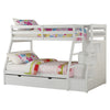 ACME Jason (Storage) White Bunk Bed(Twin | Full)with Trundle (Full) & Storage Model 37105