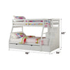 ACME Jason (Storage) White Bunk Bed(Twin | Full)with Trundle (Full) & Storage Model 37105
