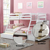 ACME Jason (Storage) White Bunk Bed(Twin | Full)with Trundle (Full) & Storage Model 37105