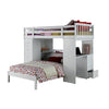 ACME Freya White Twin Loft Bed with Storage Model 37145