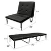 ACME Senon Silver & Black Adjustable Chair (Futon) Model 37276