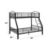 ACME Cayelynn Black Bunk Bed(Twin | Full)Model 37380BK
