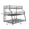 ACME Caius II Gunmetal Triple Bunk Bed (T/F/Q) Model 37450