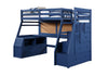 ACME Jason II Navy Blue Twin Loft Bed with Storage Model 37455