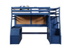 ACME Jason II Navy Blue Twin Loft Bed with Storage Model 37455
