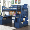 ACME Jason II Navy Blue Twin Loft Bed with Storage Model 37455