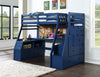 ACME Jason II Navy Blue Twin Loft Bed with Storage Model 37455