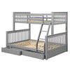 ACME Haley II Gray Bunk Bed(Twin | Full)with Storage Model 37755
