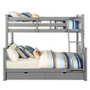 ACME Haley II Gray Bunk Bed(Twin | Full)with Storage Model 37755