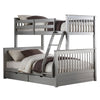 ACME Haley II Gray Bunk Bed(Twin | Full)with Storage Model 37755