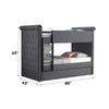 ACME Romana II Gray Fabric Bunk Bed (Twin | Twin)Model 37855