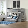 ACME Allentown Gray Bunk Bed (Twin | Twin) with Trundle &Storage Model 37870