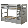 ACME Allentown Gray Bunk Bed (Twin | Twin) with Trundle &Storage Model 37870