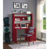 ACME Cargo Red Writing Desk with Hutch Model 37917