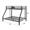 ACME Limbra Sandy Black Bunk Bed (T XL/Q) Model 38000