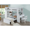 ACME Ragna White Twin Loft Bed with Desk & Wardrobe Model 38060