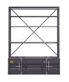 ACME Cargo Gunmetal Bookcase with Ladder Model 39887