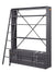ACME Cargo Gunmetal Bookcase with Ladder Model 39887