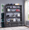 ACME Cargo Gunmetal Bookcase with Ladder Model 39887