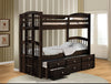 ACME Micah Espresso Bunk Bed (Twin | Twin) with Trundle & Storage Model 40000