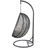 ACME Simona Beige Fabric & Black Wicker Hanging Chair Model 45030