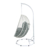 ACME Simona Green Fabric & White Wicker Hanging Chair Model 45032