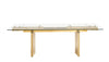 Modrest Nassim Glam Glass Extendable Dining Table Model VGZA-T105-S-GLD