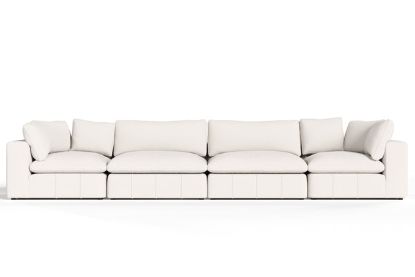 Divani Casa Vicki Modern Off White Fabric Modular Sectional 4 Piece Sectional Model VGKV-KF.8033-MOD-IVORY-4-Piece Sectional
