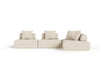 Divani Casa Mondo Modern Modular Beige Fabric Sectional Sofa 4 Piece Sectional Model VGOD-ZW-22033-MOD-BGE-4-Piece Sectional