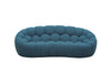 Divani Casa Yolonda Modern Curved Dark Teal Fabric Loveseat Model VGEV2126C-LOVE-C-15