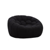 Divani Casa Yolonda Modern Curved Black Fabric Chair Model VGEV-2126C-CHR-BLK