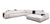 Bonded Leather Polaris Sectional Sofa In White Model VGEV5022-WHT-BL