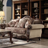 ACME Mehadi Velvet & Walnut Loveseat with 6 Pillows Model 50691