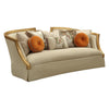 ACME Daesha Tan Flannel & Antique Gold Sofa with 8 Pillows Model 50835