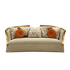 ACME Daesha Tan Flannel & Antique Gold Sofa with 8 Pillows Model 50835