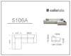 Divani Casa Pella Mini Modern Black Leather Right Facing Sectional Sofa Model VGCA5106A-BLK-RAF