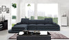 Divani Casa 5132 Modern Blue Fabric & Grey Bonded Leather Sectional Sofa Model VGEV-SP-5132