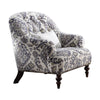 ACME Saira Pattern Fabric Chair with Pillow Model 52062