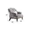 ACME Saira Pattern Fabric Chair with Pillow Model 52062