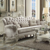 ACME Versailles Ivory Fabric & Bone White Sofa with 5 Pillows Model 52105