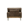 ACME Silchester Oak & Distress Chocolate Top Grain Leather Chair Model 52477