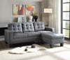 ACME Earsom Gray Linen Reversible Sofa & Ottoman Model 52775