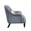 ACME Gaura Pattern Gray Velvet Chair with Pillow Model 53092